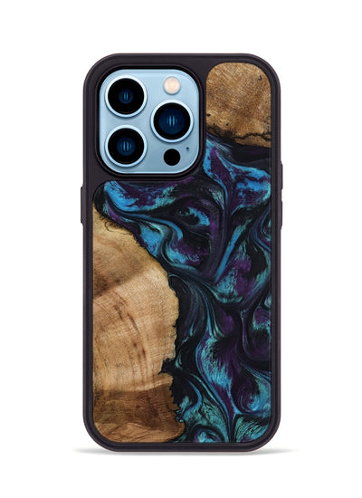 iPhone 14 Pro Wood Phone Case - Nikolas (Purple, 800028)