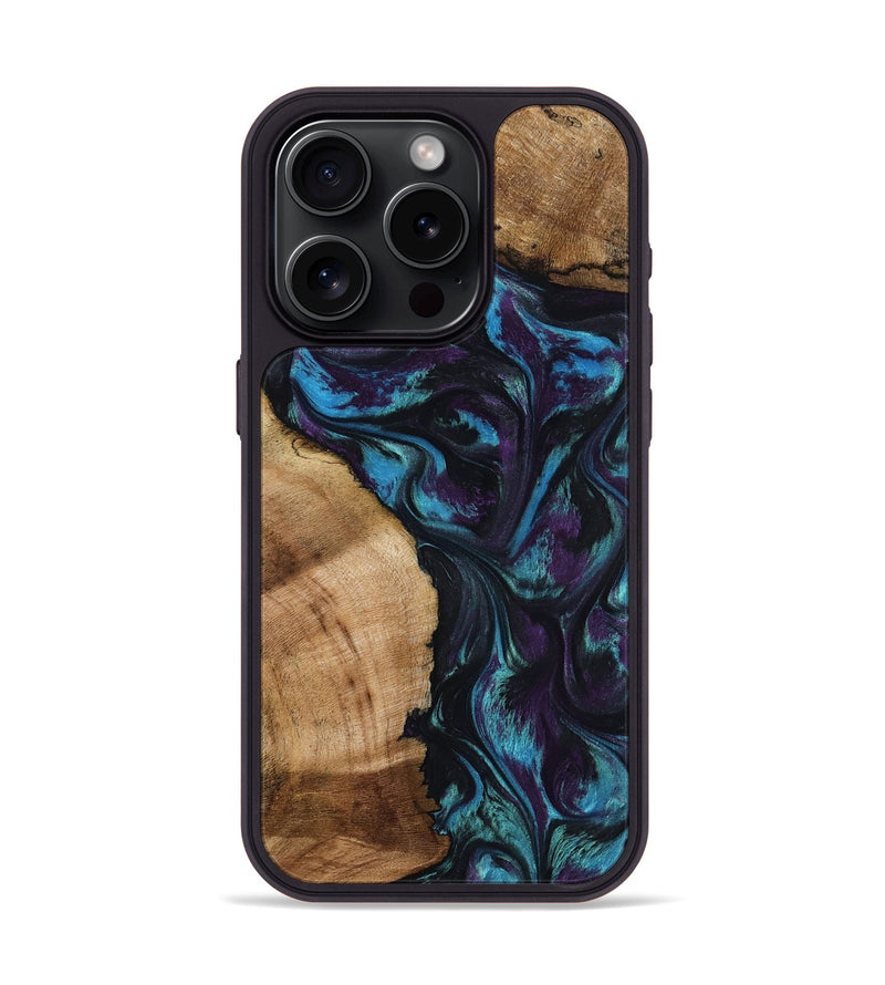 iPhone 15 Pro Wood Phone Case - Nikolas (Purple, 800028)