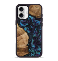 iPhone 16 Plus Wood Phone Case - Nikolas (Purple, 800028)