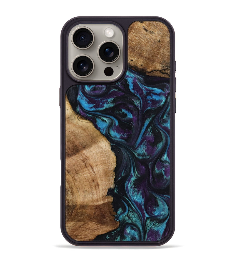 iPhone 16 Pro Max Wood Phone Case - Nikolas (Purple, 800028)