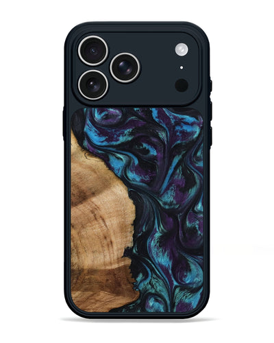 iPhone 17 Pro Max Wood Phone Case - Nikolas (Purple, 800028)