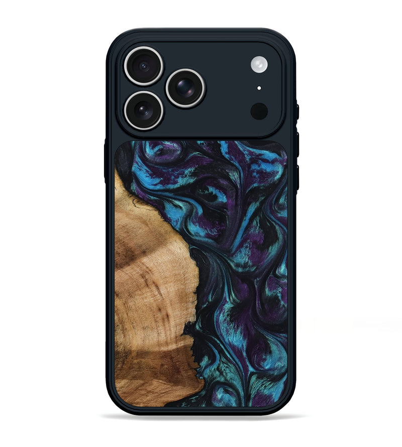iPhone 17 Pro Max Wood Phone Case - Nikolas (Purple, 800028)