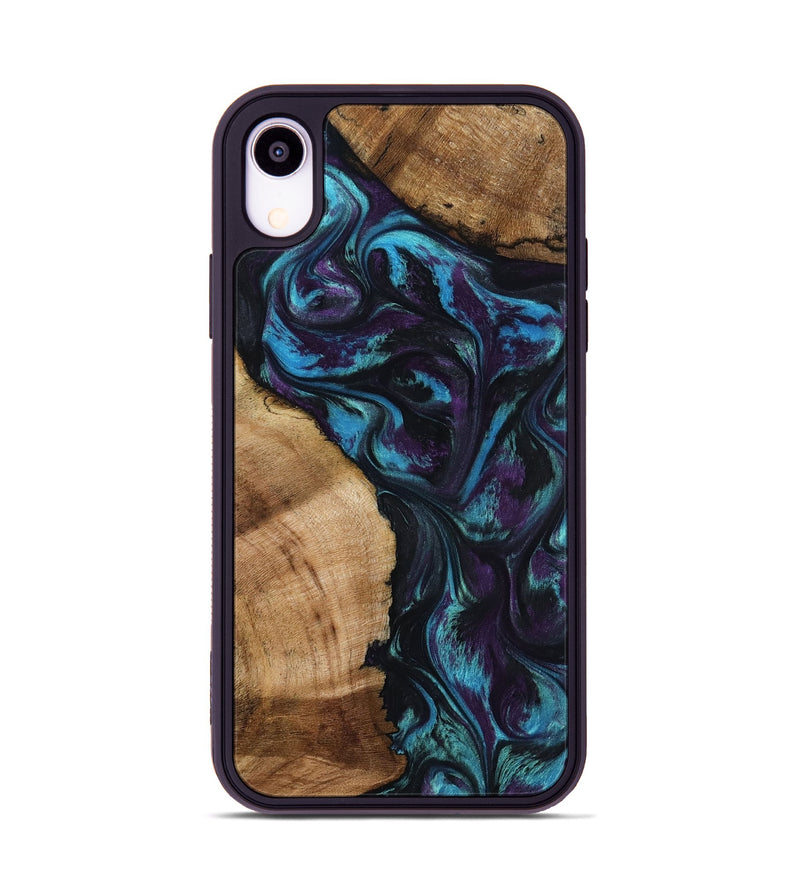iPhone Xr Wood Phone Case - Nikolas (Purple, 800028)