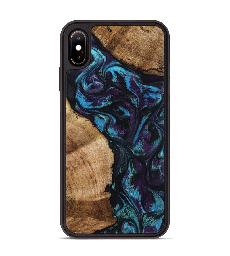 iPhone Xs Max Wood Phone Case - Nikolas (Purple, 800028)