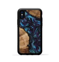 iPhone Xs Wood Phone Case - Nikolas (Purple, 800028)