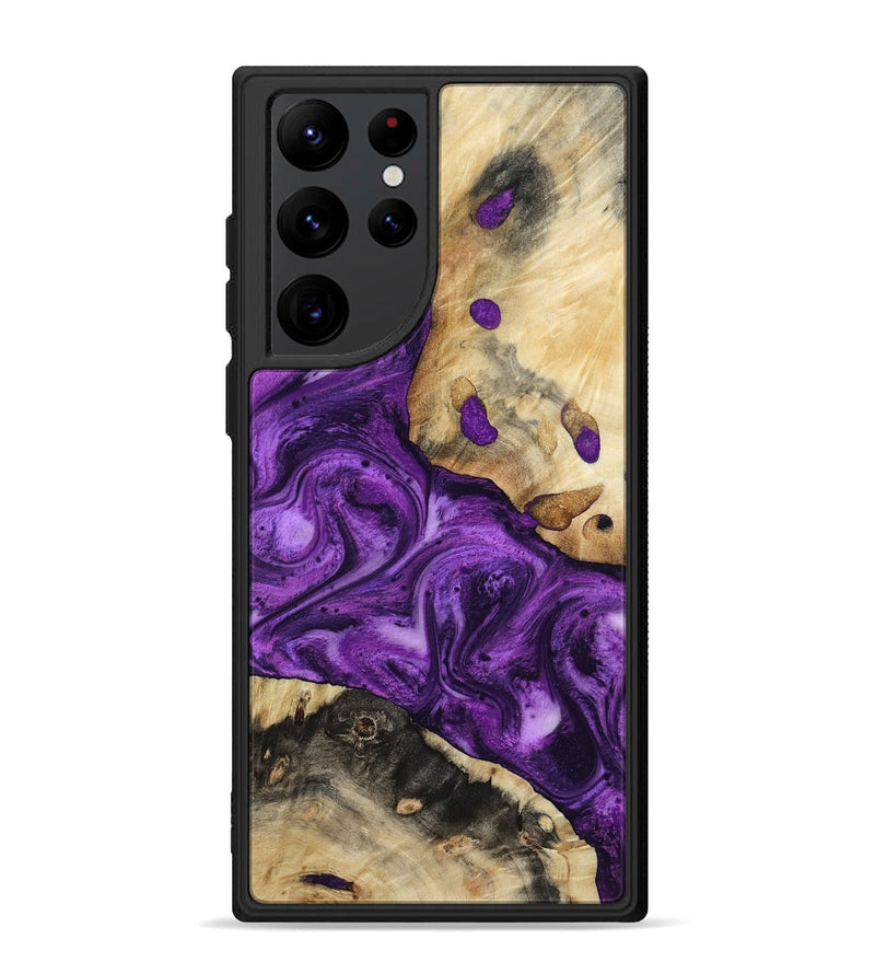 Galaxy S22 Ultra Wood Phone Case - Etta (Purple, 800029)