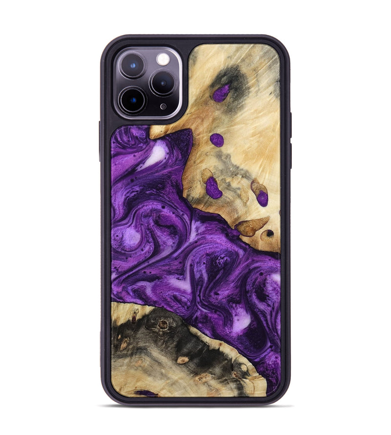 iPhone 11 Pro Max Wood Phone Case - Etta (Purple, 800029)
