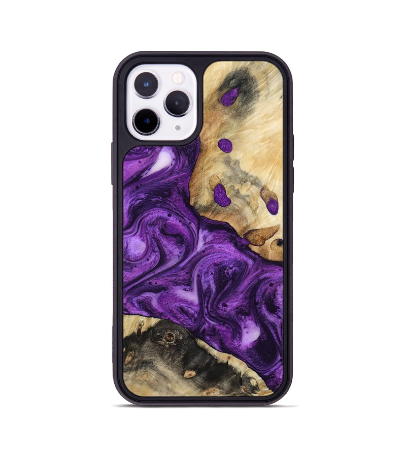 iPhone 11 Pro Wood Phone Case - Etta (Purple, 800029)