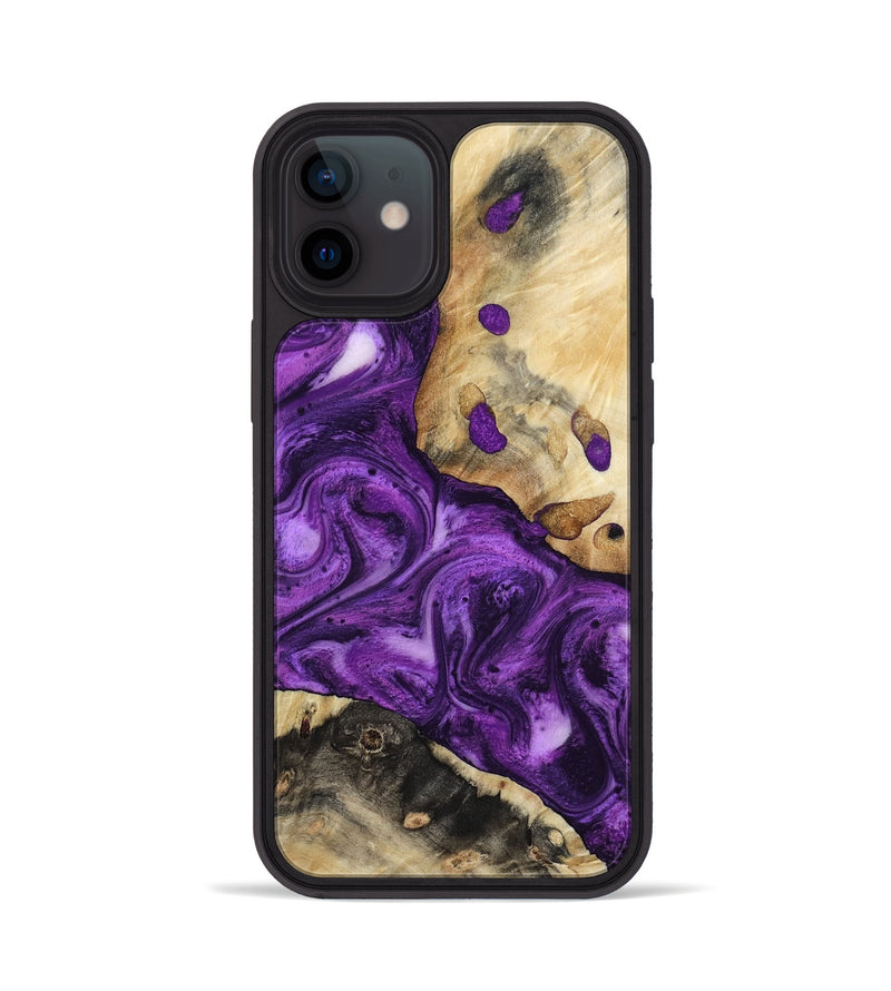 iPhone 12 Wood Phone Case - Etta (Purple, 800029)