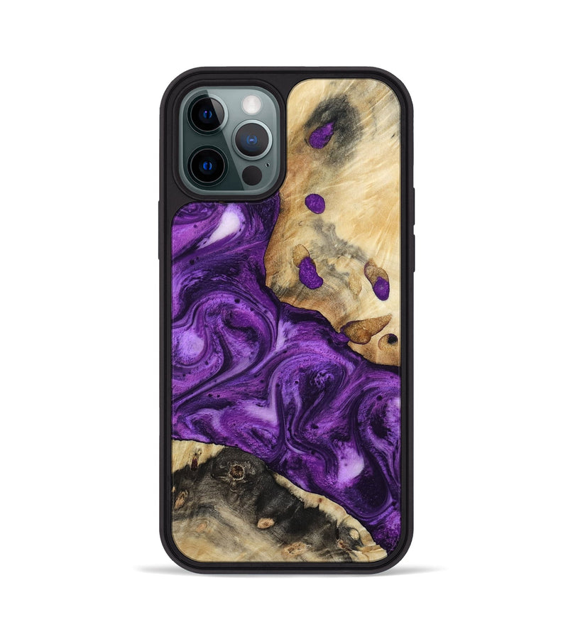 iPhone 12 Pro Wood Phone Case - Etta (Purple, 800029)
