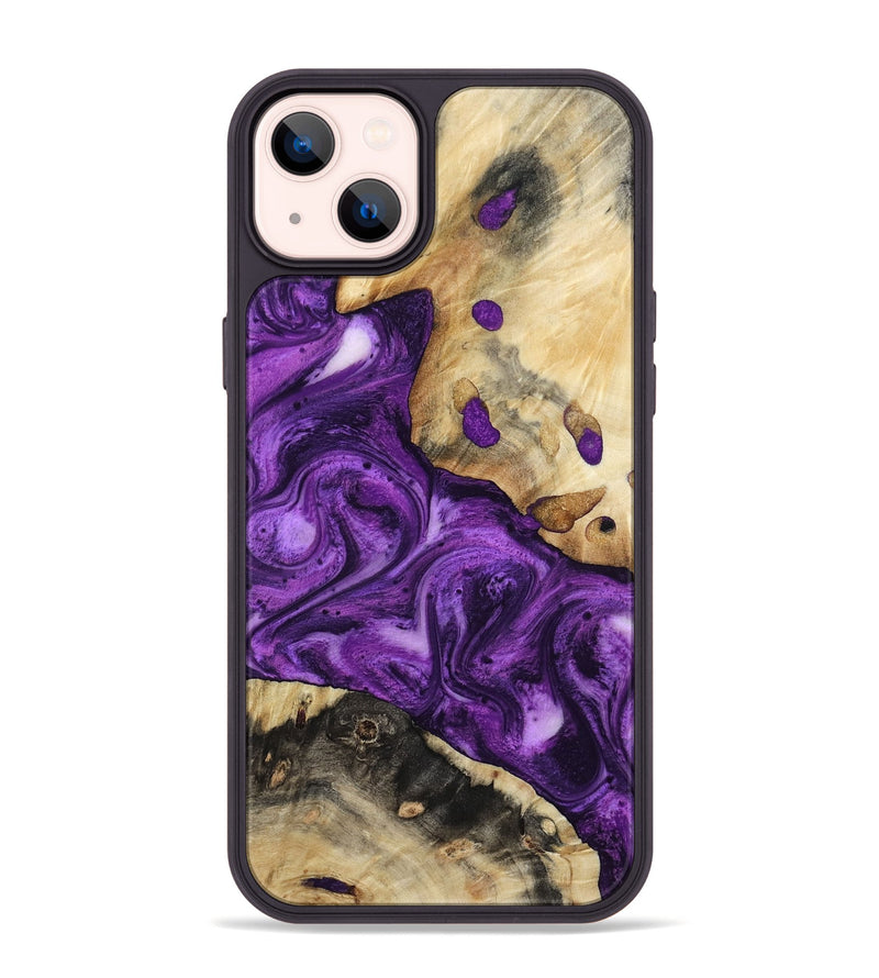 iPhone 14 Plus Wood Phone Case - Etta (Purple, 800029)