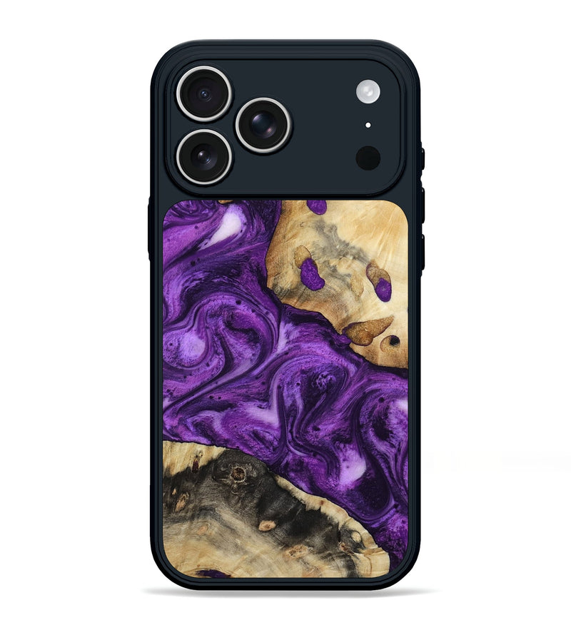 iPhone 17 Pro Max Wood Phone Case - Etta (Purple, 800029)