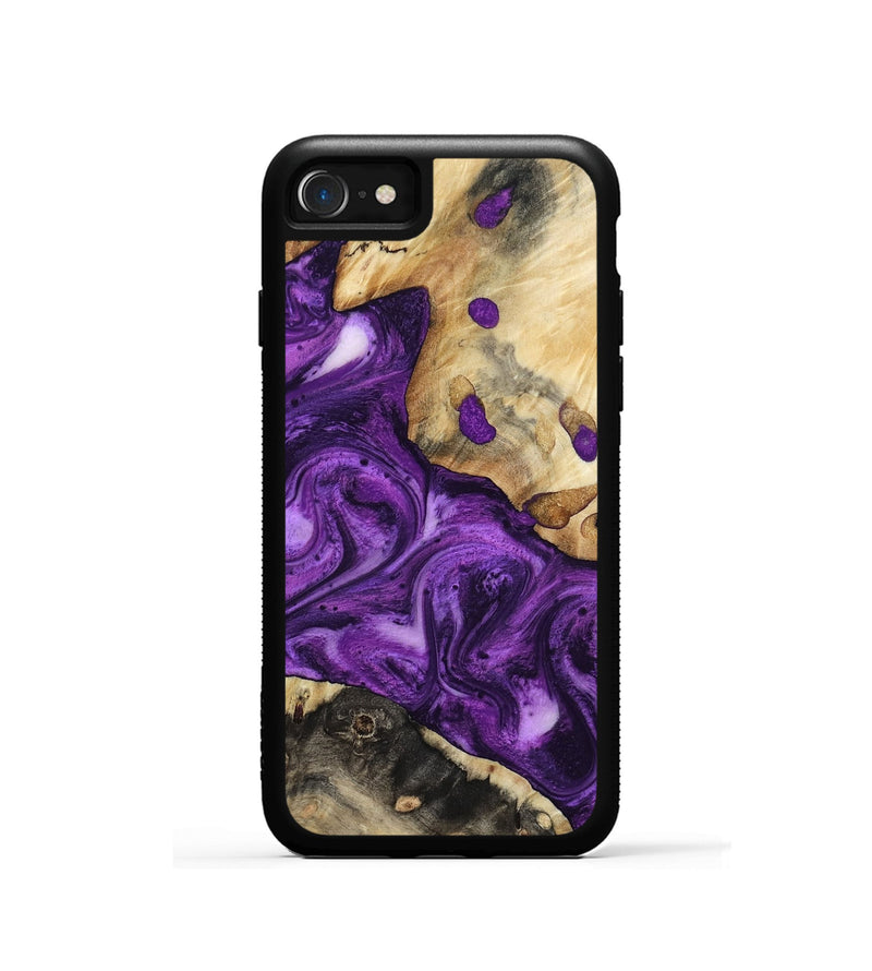 iPhone SE Wood Phone Case - Etta (Purple, 800029)