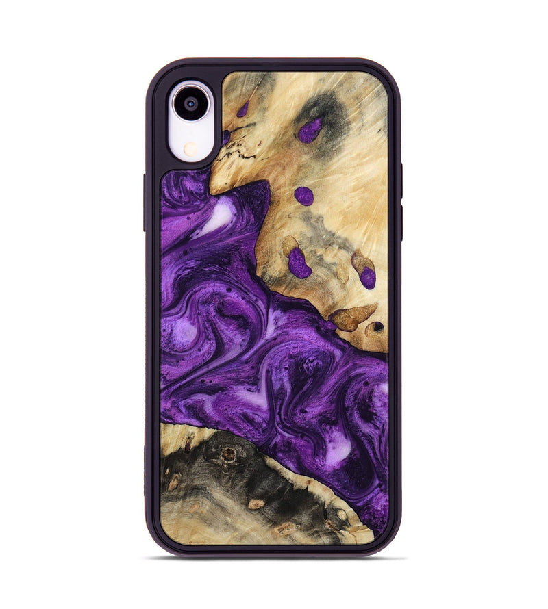 iPhone Xr Wood Phone Case - Etta (Purple, 800029)