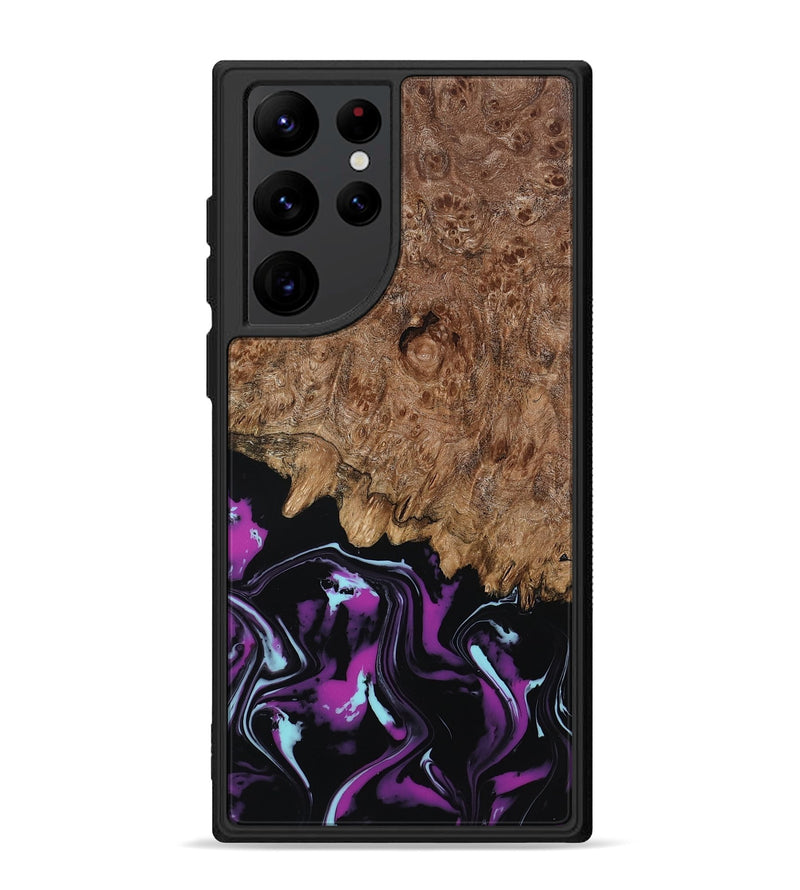 Galaxy S22 Ultra Wood Phone Case - Briana (Purple, 800030)