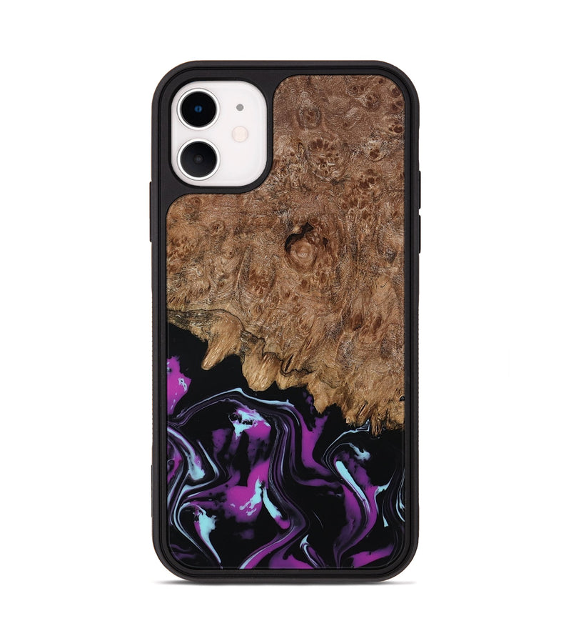 iPhone 11 Wood Phone Case - Briana (Purple, 800030)