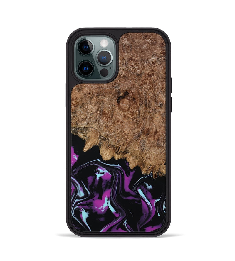 iPhone 12 Pro Wood Phone Case - Briana (Purple, 800030)