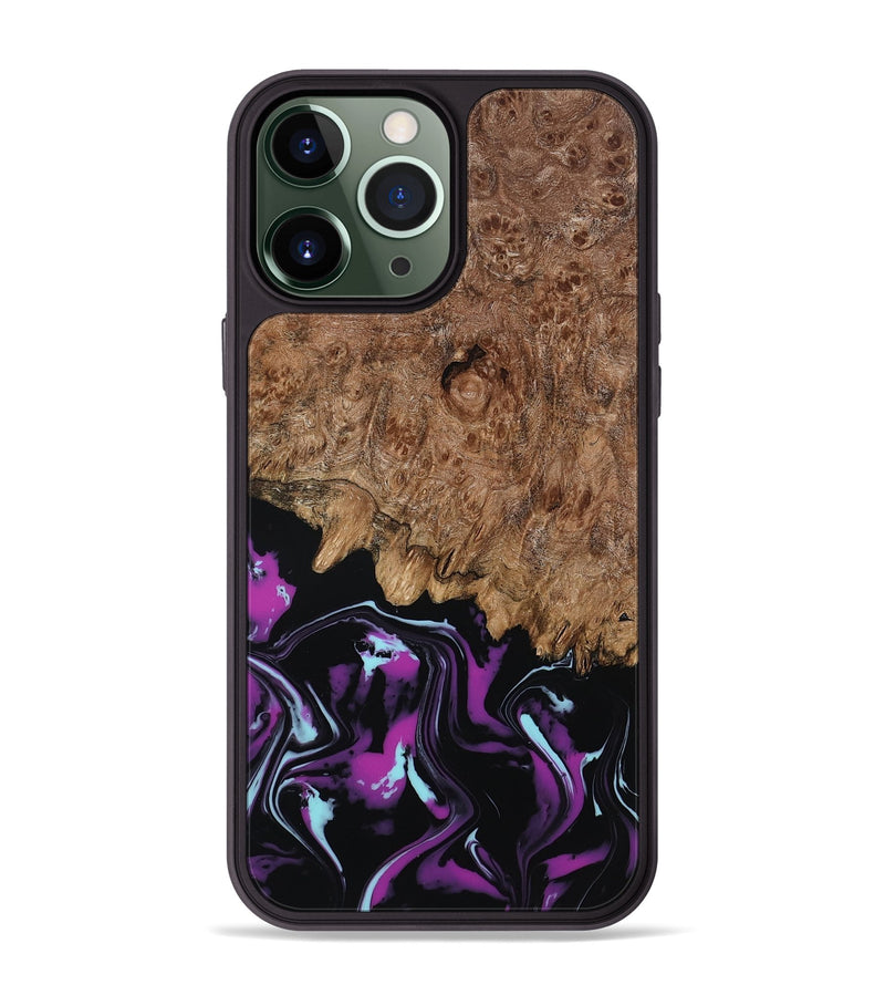 iPhone 13 Pro Max Wood Phone Case - Briana (Purple, 800030)