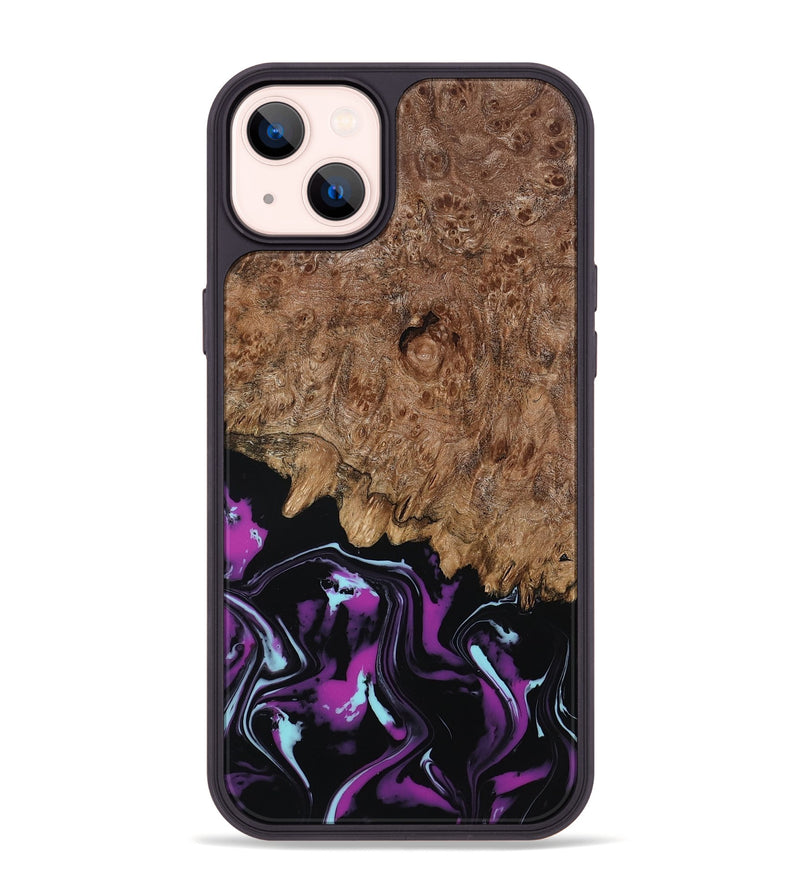 iPhone 14 Plus Wood Phone Case - Briana (Purple, 800030)