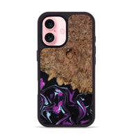 iPhone 16 Wood Phone Case - Briana (Purple, 800030)