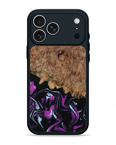 iPhone 17 Pro Max Wood Phone Case - Briana (Purple, 800030)