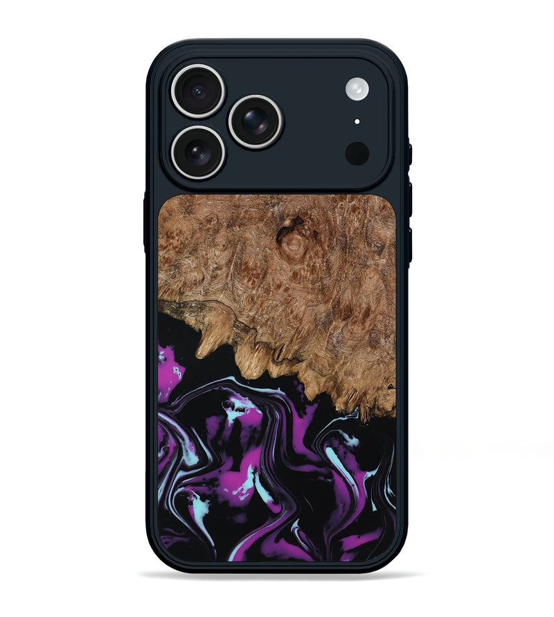 iPhone 17 Pro Max Wood Phone Case - Briana (Purple, 800030)
