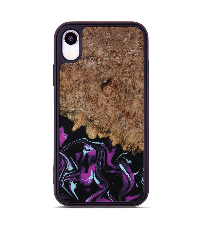 iPhone Xr Wood Phone Case - Briana (Purple, 800030)