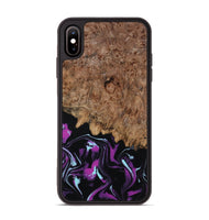 iPhone Xs Max Wood Phone Case - Briana (Purple, 800030)
