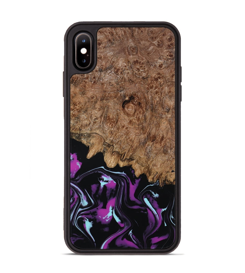 iPhone Xs Max Wood Phone Case - Briana (Purple, 800030)