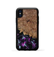 iPhone Xs Wood Phone Case - Briana (Purple, 800030)