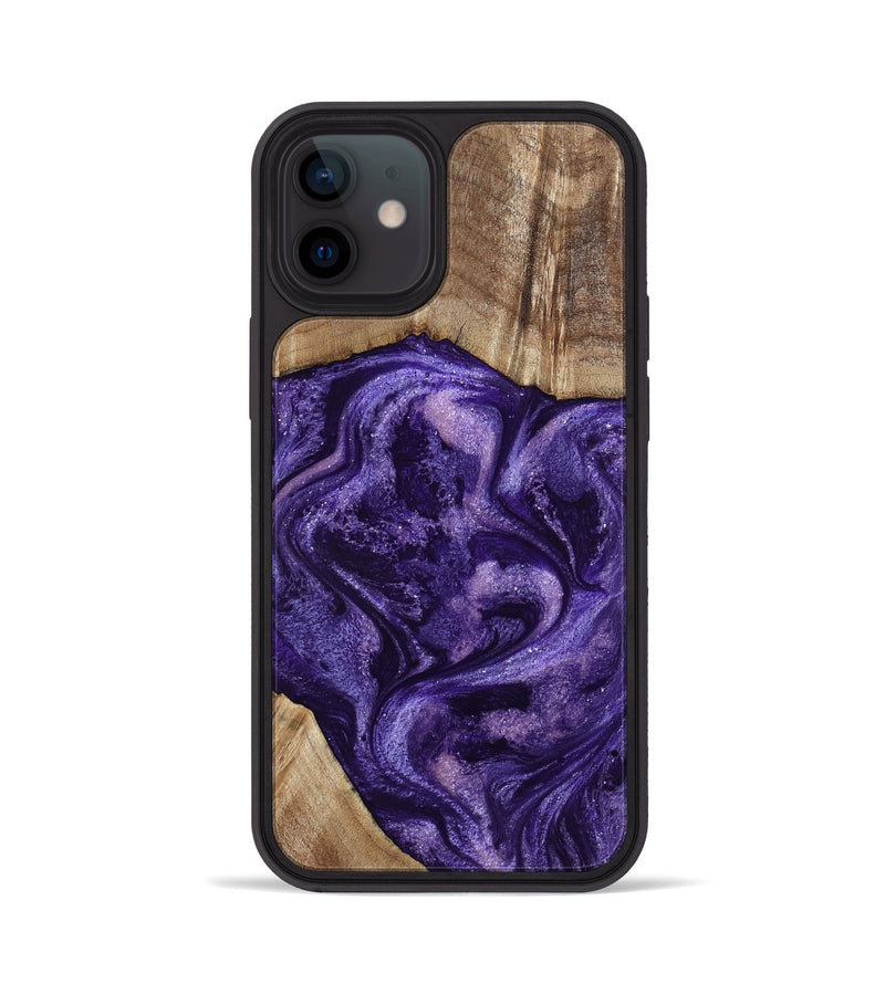 iPhone 12 Wood Phone Case - Tawanna (Purple, 800031)