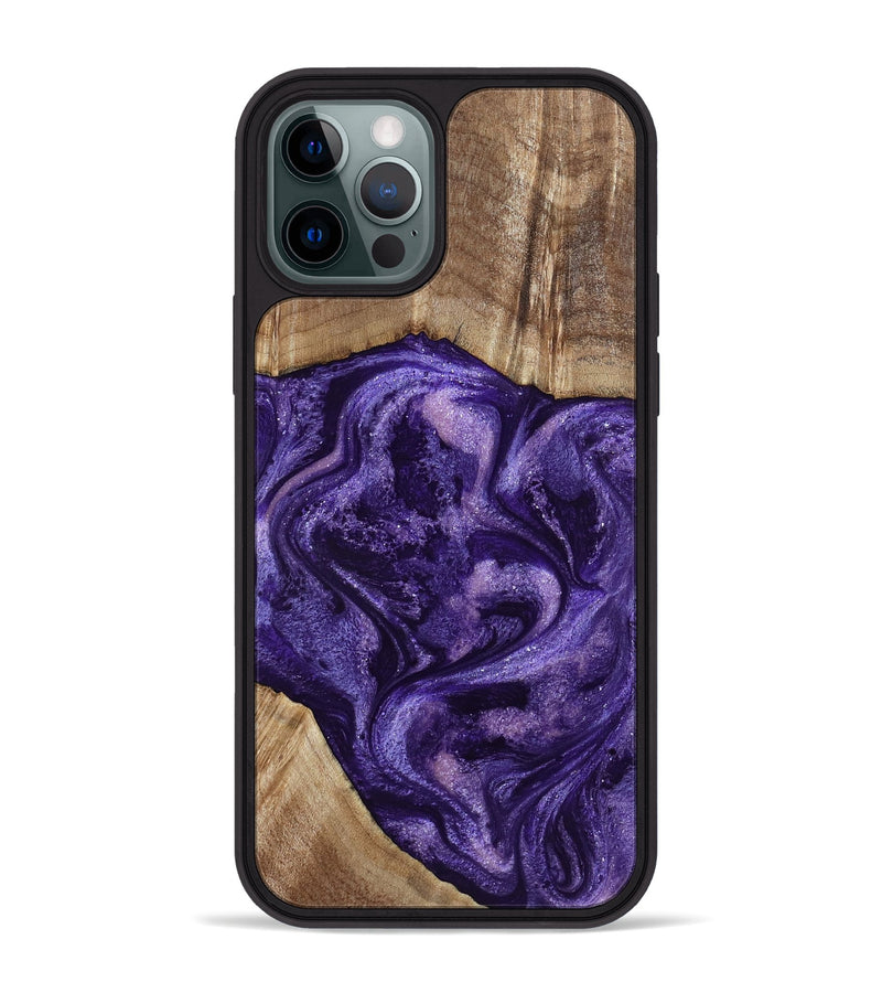 iPhone 12 Pro Max Wood Phone Case - Tawanna (Purple, 800031)