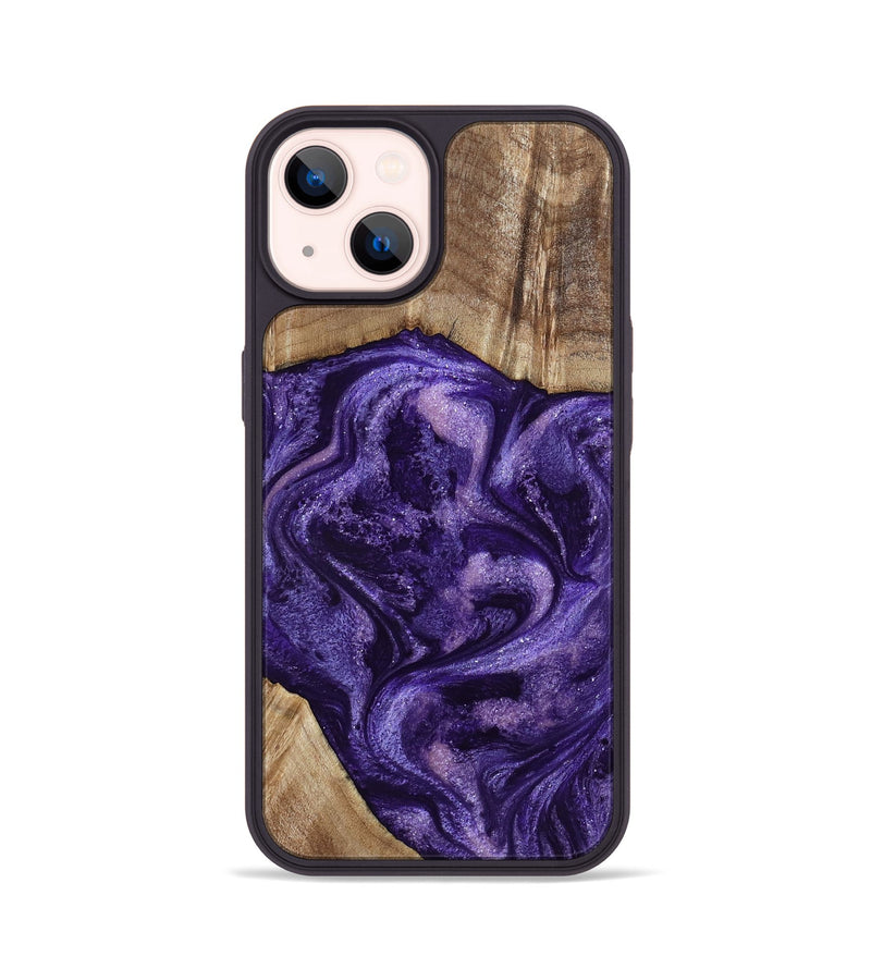 iPhone 14 Wood Phone Case - Tawanna (Purple, 800031)