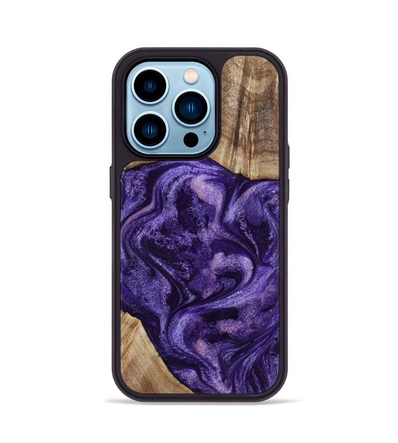 iPhone 14 Pro Wood Phone Case - Tawanna (Purple, 800031)