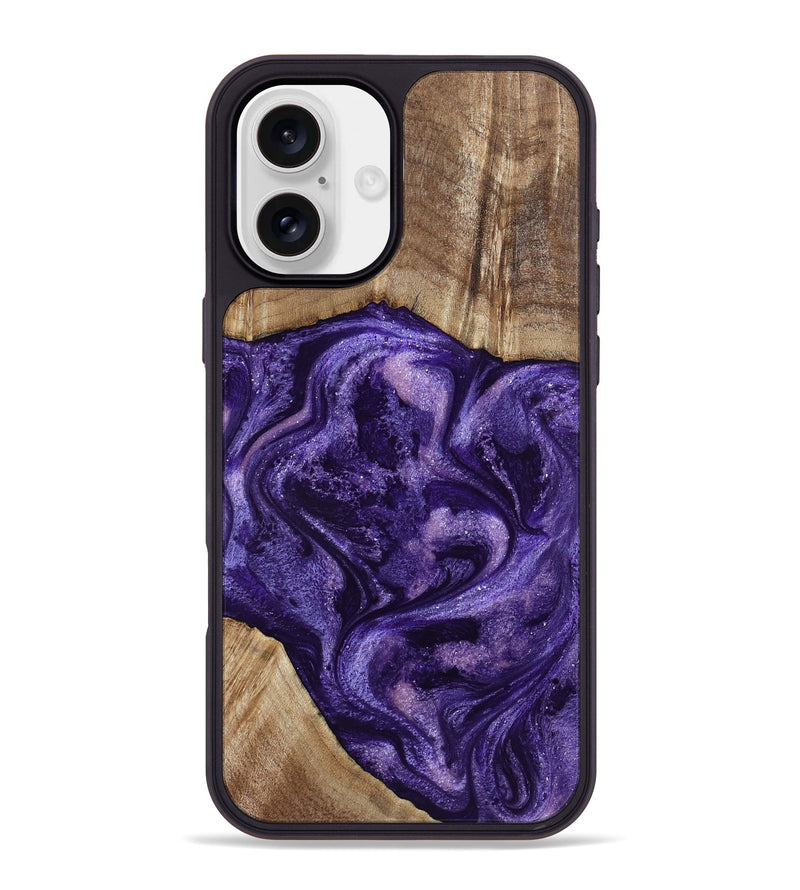 iPhone 16 Plus Wood Phone Case - Tawanna (Purple, 800031)