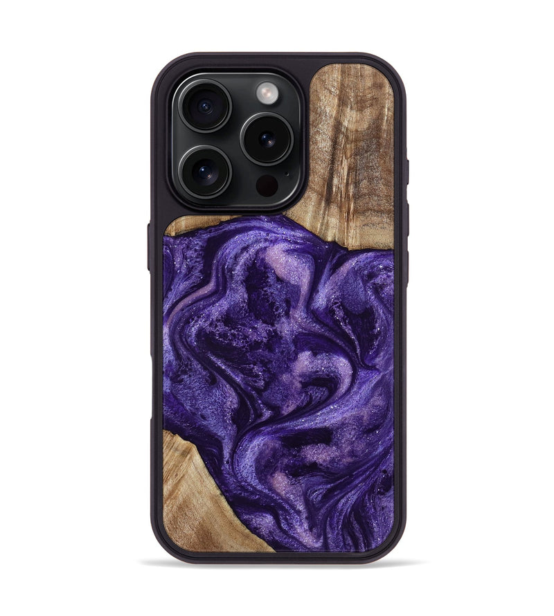 iPhone 16 Pro Wood Phone Case - Tawanna (Purple, 800031)