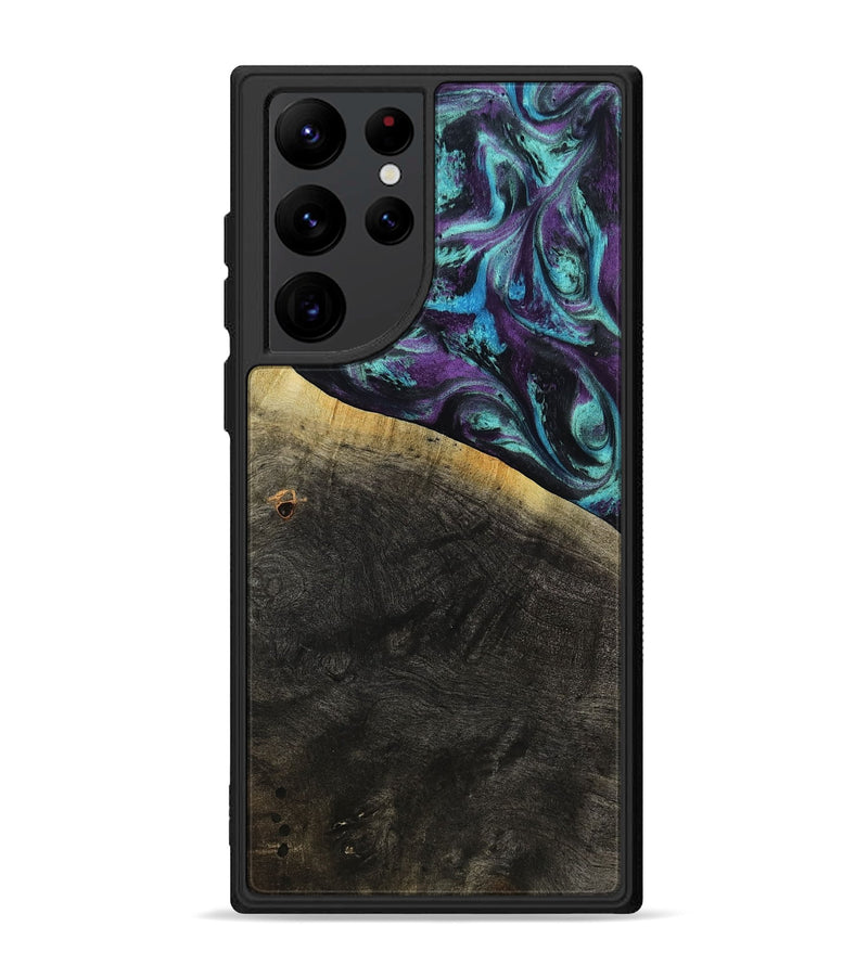 Galaxy S22 Ultra Wood Phone Case - Elna (Purple, 800032)