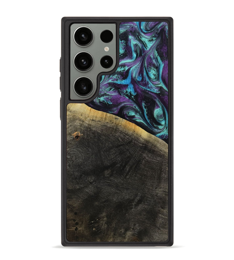 Galaxy S23 Ultra Wood Phone Case - Elna (Purple, 800032)