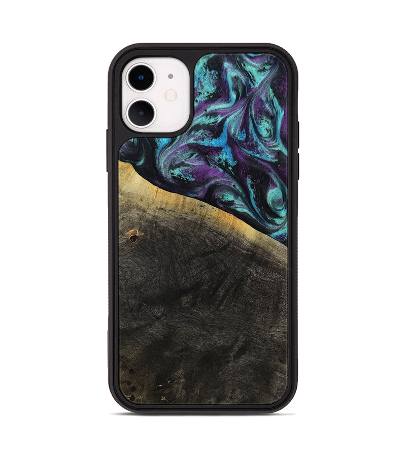 iPhone 11 Wood Phone Case - Elna (Purple, 800032)