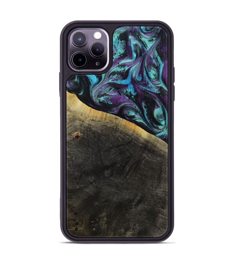 iPhone 11 Pro Max Wood Phone Case - Elna (Purple, 800032)