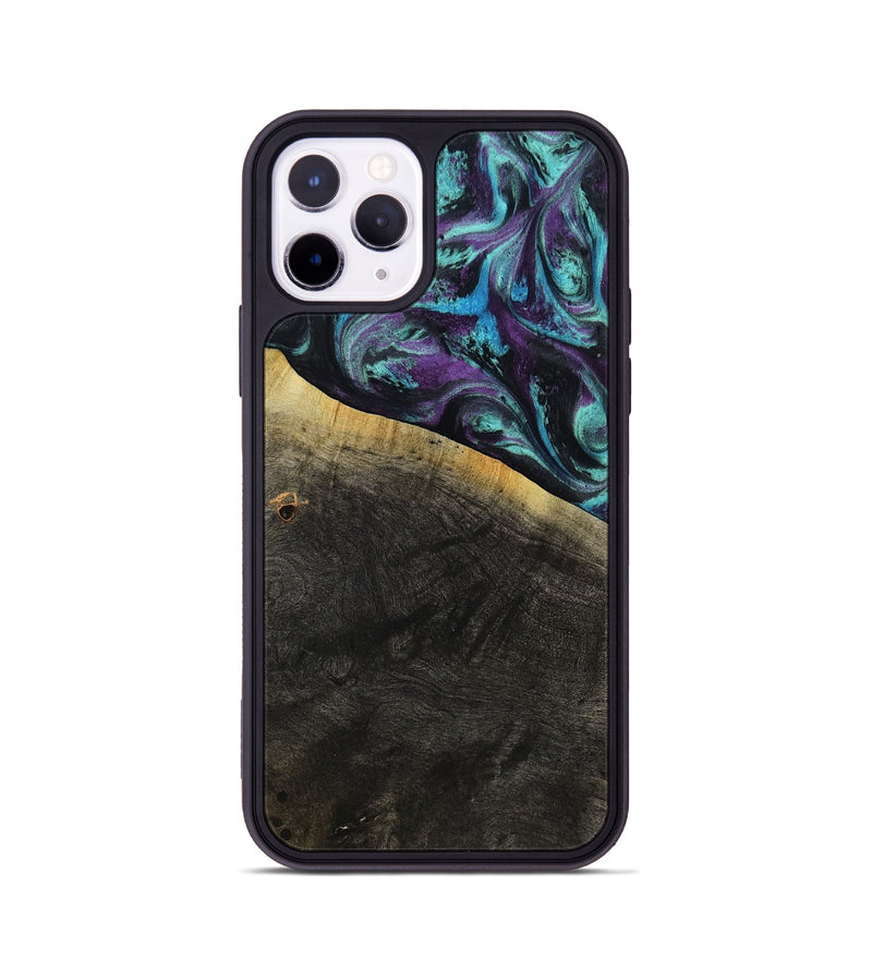 iPhone 11 Pro Wood Phone Case - Elna (Purple, 800032)