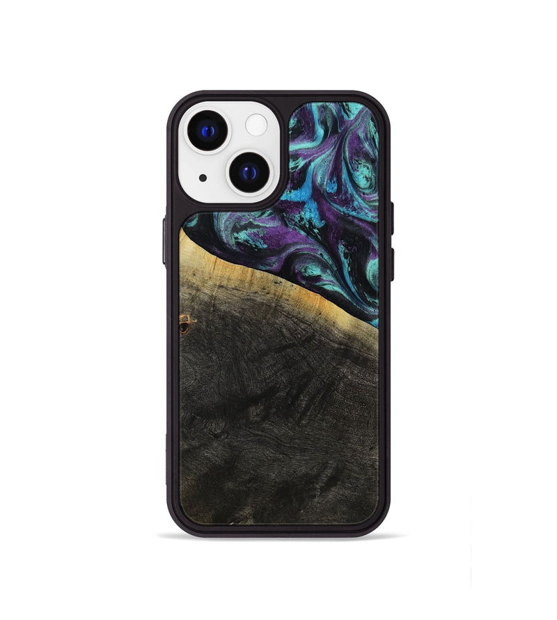 iPhone 13 mini Wood Phone Case - Elna (Purple, 800032)