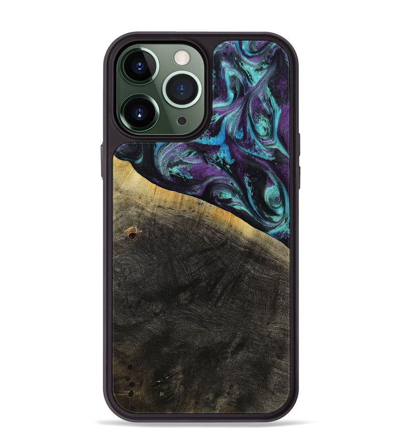 iPhone 13 Pro Max Wood Phone Case - Elna (Purple, 800032)