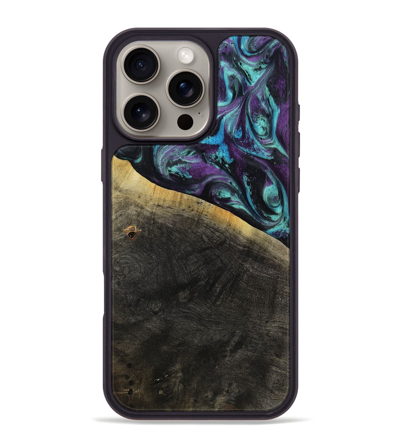 iPhone 16 Pro Max Wood Phone Case - Elna (Purple, 800032)