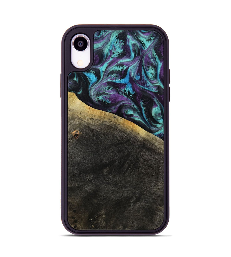 iPhone Xr Wood Phone Case - Elna (Purple, 800032)