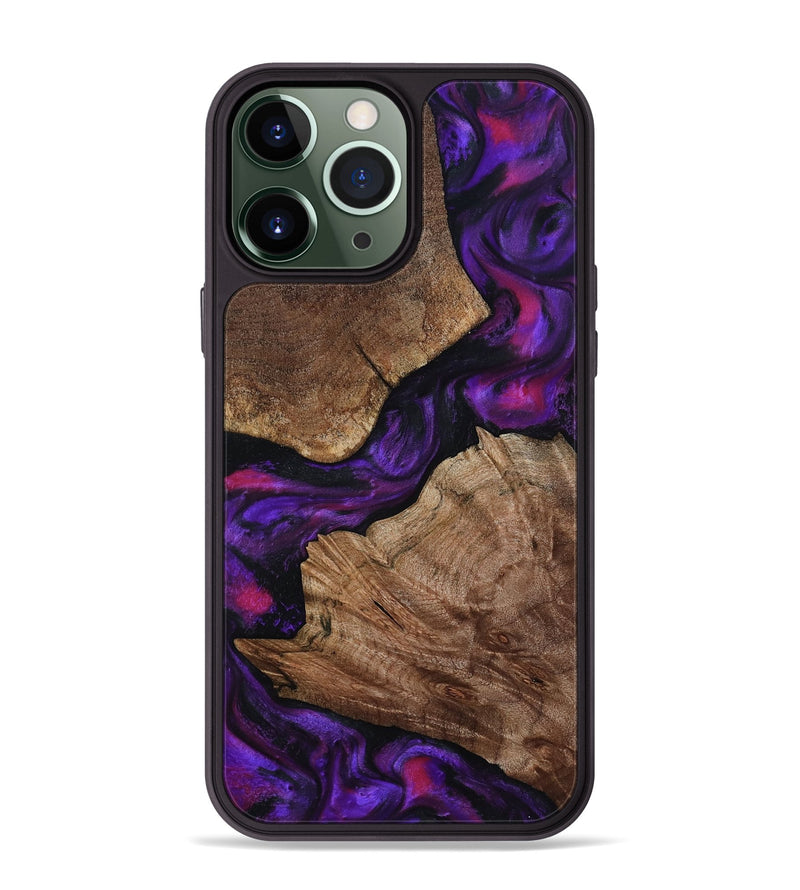 iPhone 13 Pro Max Wood Phone Case - Alexis (Purple, 800035)