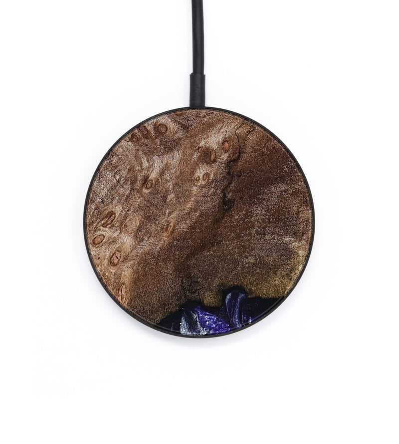 Circle Wood Wireless Charger - Nicole (Purple, 800036)