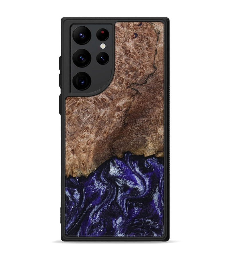 Galaxy S22 Ultra Wood Phone Case - Nicole (Purple, 800036)