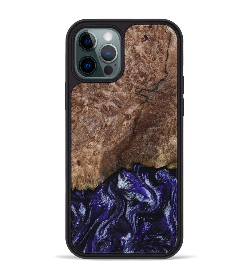 iPhone 12 Pro Max Wood Phone Case - Nicole (Purple, 800036)