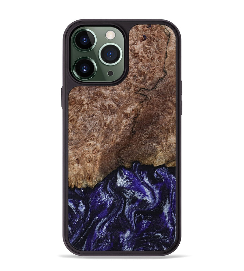 iPhone 13 Pro Max Wood Phone Case - Nicole (Purple, 800036)